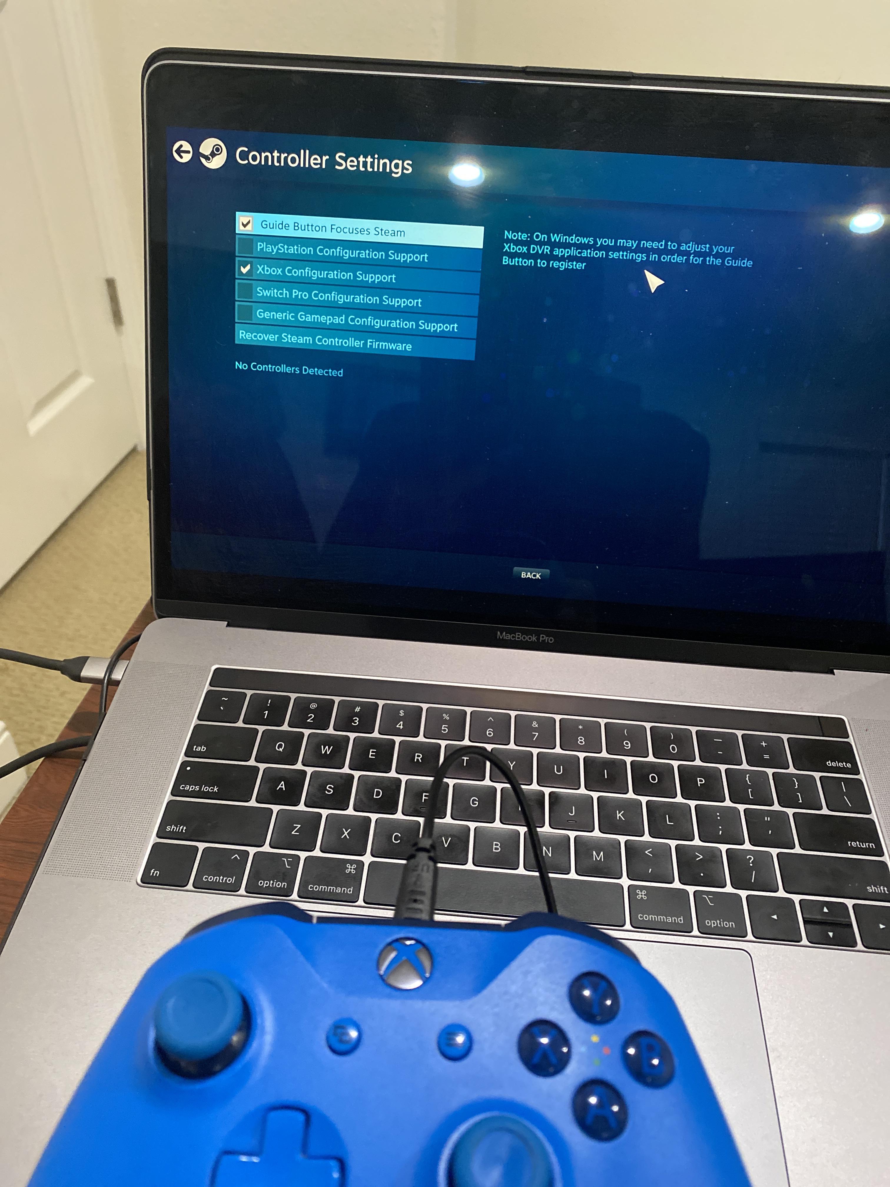 using an xbox controller on mac for steam